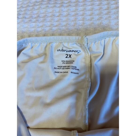 Undersummer Nude High Waisted Lace Lined Silky Slip Shorts/ Biker Shorts Size 2X - Picture 7 of 10